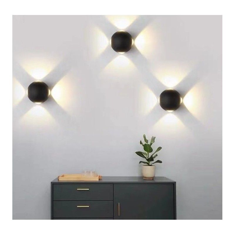 Applique LED murale "CROSS" 12W - Blanc chaud 2800K 3 Applique LED murale "CROSS" 12W - Blanc chaud 2800K – Image 3