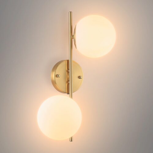 Applique murale 2 globes en verre « Double » – E27