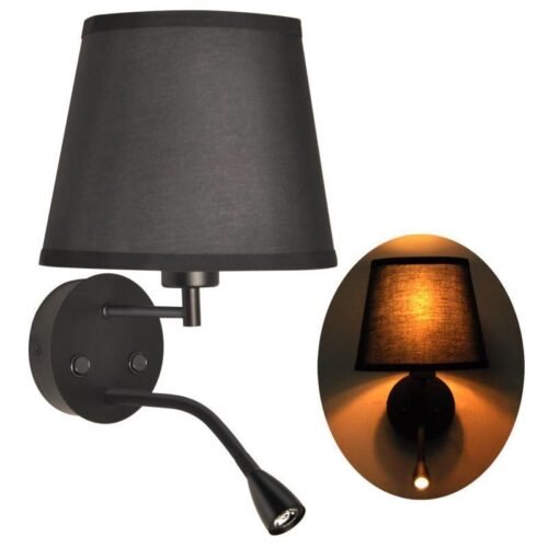 Applique murale « PAIR » E27 – Avec liseuse LED 3W