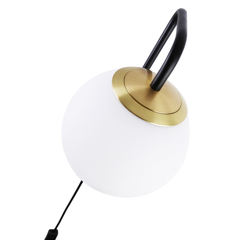 Applique murale élégante globe en verre avec prise "Bilsen" - E27 5 Applique murale élégante globe en verre avec prise "Bilsen" - E27 – Image 5
