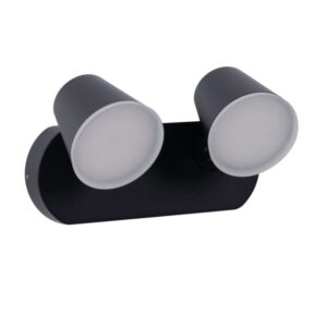 Applique murale d'extérieur double "Tura" - 20,5W - Orientable - Blanc chaud 3000K - IP54