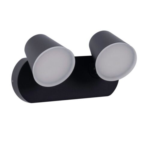 Applique murale d&rsquo;extérieur double « Tura » – 20,5W – Orientable – Blanc chaud 3000K – IP54