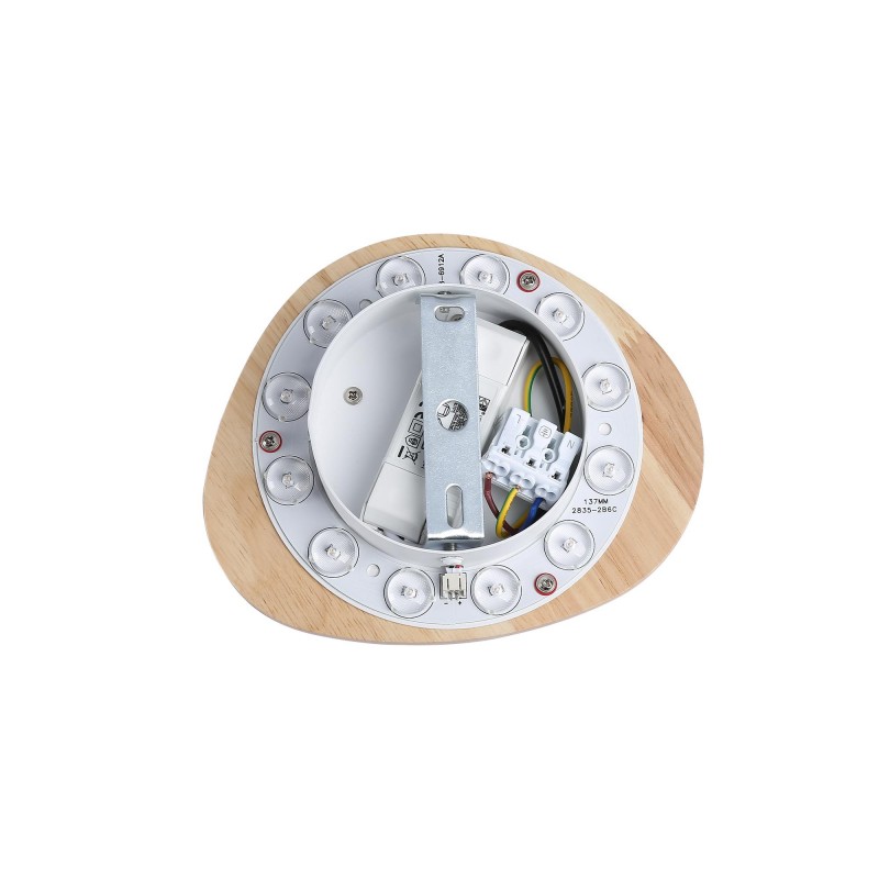 Applique murale LED en bois "Eclipse 3" 8W – Économique – 2700K Chaleureux 14 Applique murale LED en bois "Eclipse 3" 8W – Économique – 2700K Chaleureux – Image 14