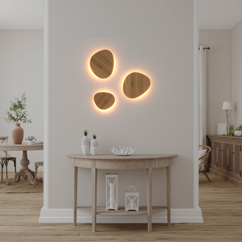 Applique murale LED en bois "Eclipse 3" 8W – Économique – 2700K Chaleureux 16 Applique murale LED en bois "Eclipse 3" 8W – Économique – 2700K Chaleureux – Image 16