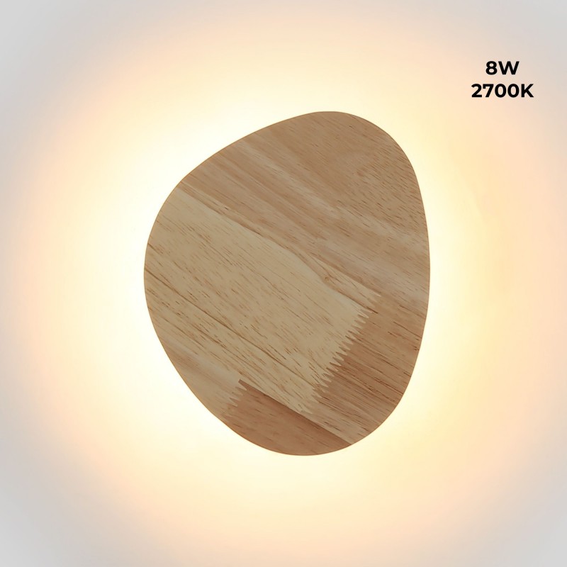 Applique murale LED en bois "Eclipse 3" 8W – Économique – 2700K Chaleureux 3 Applique murale LED en bois "Eclipse 3" 8W – Économique – 2700K Chaleureux – Image 3