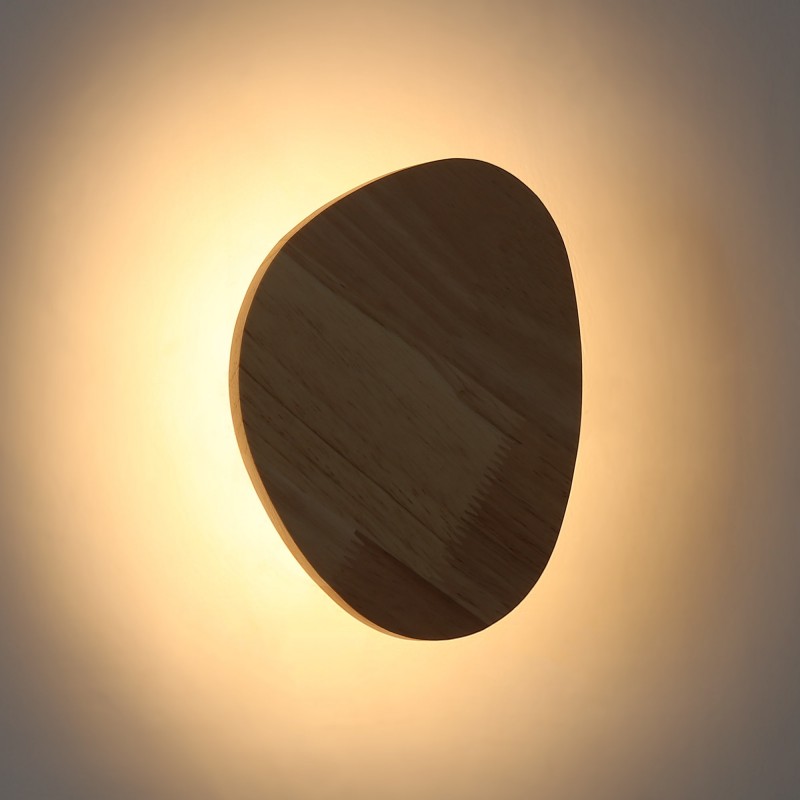 Applique murale LED en bois "Eclipse 3" 8W – Économique – 2700K Chaleureux 6 Applique murale LED en bois "Eclipse 3" 8W – Économique – 2700K Chaleureux – Image 6