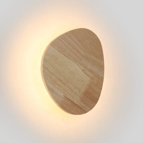 Applique murale LED en bois « Eclipse 3 » 8W – Économique – 2700K Chaleureux