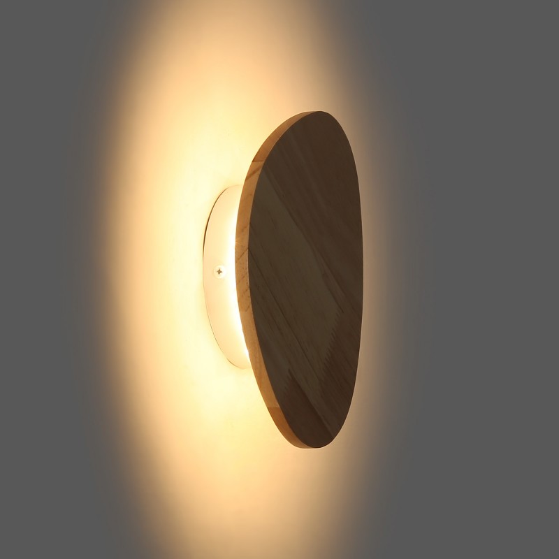 Applique murale LED en bois "Eclipse 3" 8W – Économique – 2700K Chaleureux 7 Applique murale LED en bois "Eclipse 3" 8W – Économique – 2700K Chaleureux – Image 7