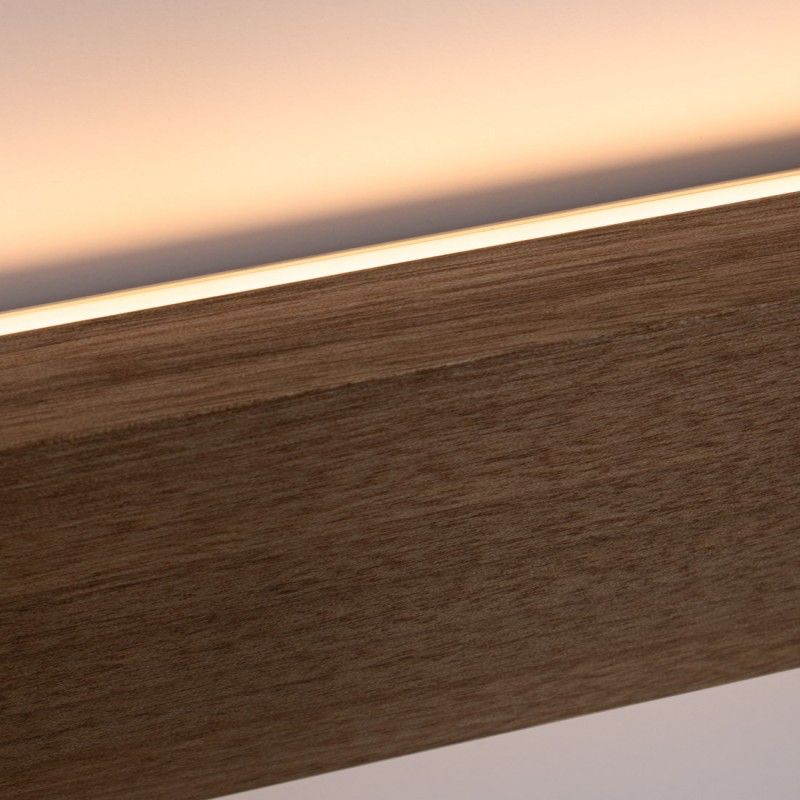 Applique murale LED linéaire en bois "Wooden" - 26W - 100cm - Driver Philips - 2700K 2 Applique murale LED linéaire en bois "Wooden" - 26W - 100cm - Driver Philips - 2700K – Image 2