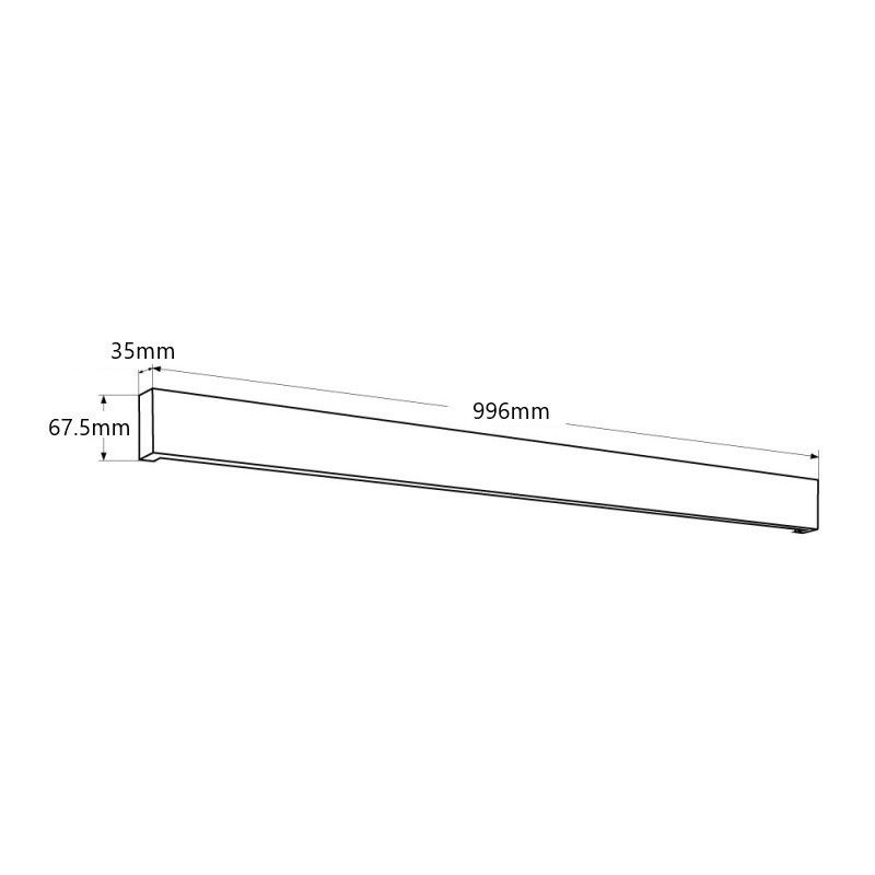 Applique murale LED linéaire en bois "Wooden" - 26W - 100cm - Driver Philips - 2700K 16 Applique murale LED linéaire en bois "Wooden" - 26W - 100cm - Driver Philips - 2700K – Image 16
