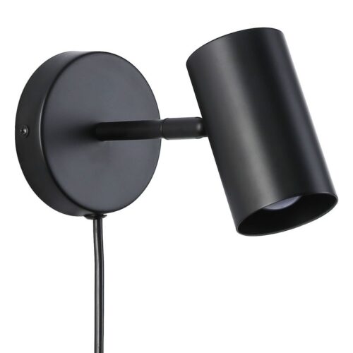 Applique murale orientable « Ben » avec câble et prise – E27