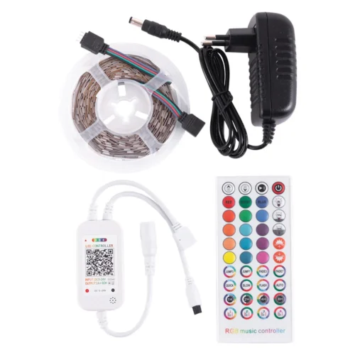 Ruban LED RGB 5m 36W – Puissant Bluetooth – Ambiance
