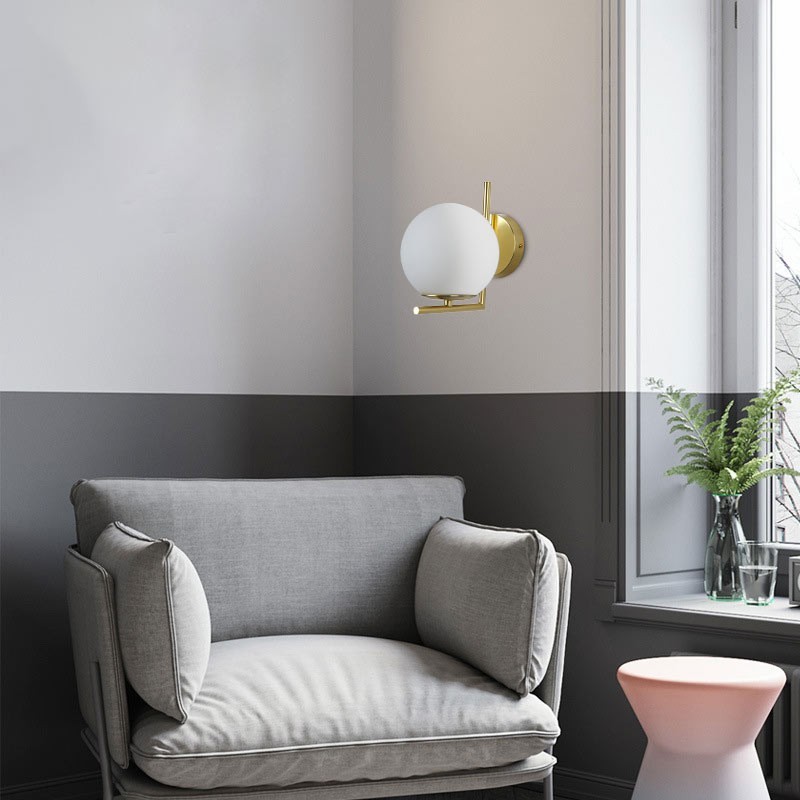 Applique murale en verre globe "Margaret" - E27 G45 8 Applique murale en verre globe "Margaret" - E27 G45 – Image 8