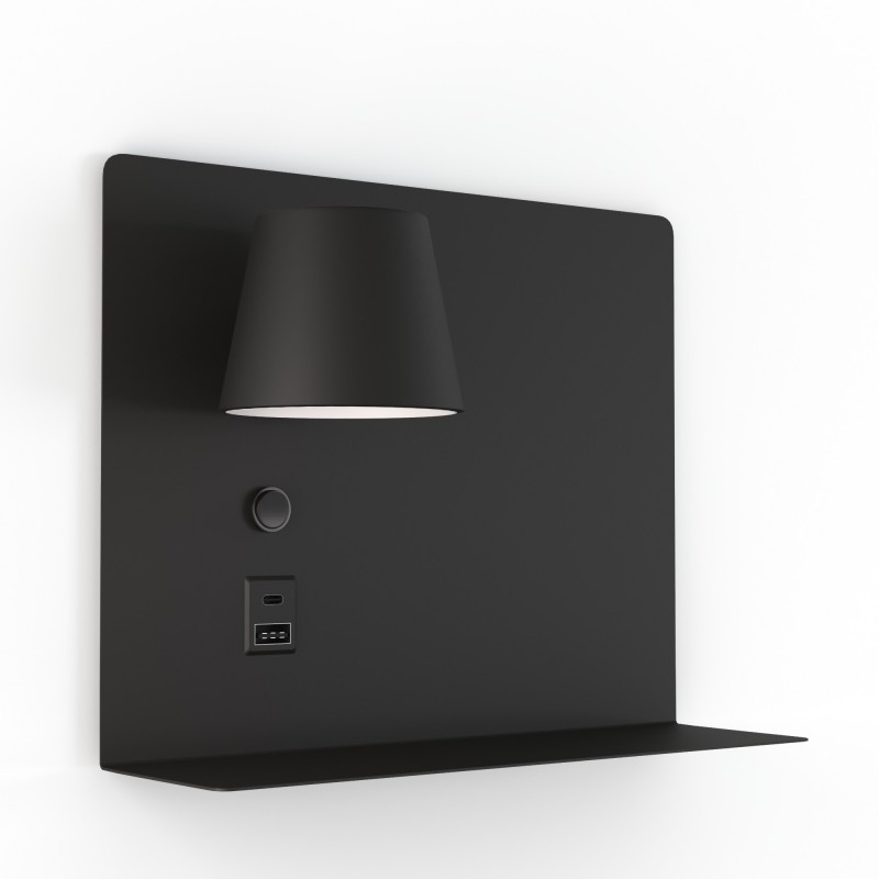 Liseuse murale avec port USB et USBC "BASKOP" - 6W - 2700K 5 Liseuse murale avec port USB et USBC "BASKOP" - 6W - 2700K – Image 5