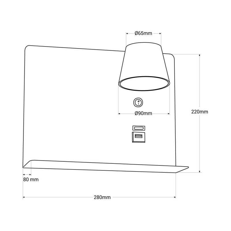 Liseuse murale avec port USB et USBC "BASKOP" - 6W - 2700K 10 Liseuse murale avec port USB et USBC "BASKOP" - 6W - 2700K – Image 10