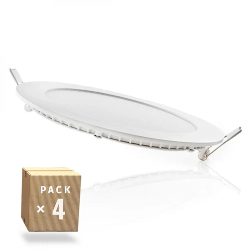 Pack 4 Spots LED Encastrables 12W – Ultra Plat 170mm – Économique