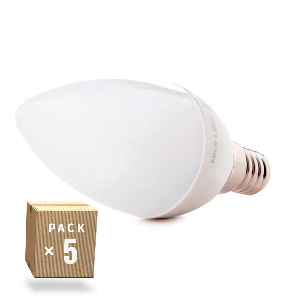 Ampoule LED E14 5W – Pack 5 Économique – 500Lm 40000H 1 Ampoule LED E14 5W – Pack 5 Économique – 500Lm 40000H