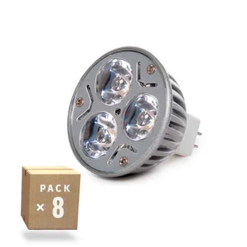 Ampoule LED GU5.3 6W – Pack 8 Économique – 3000K