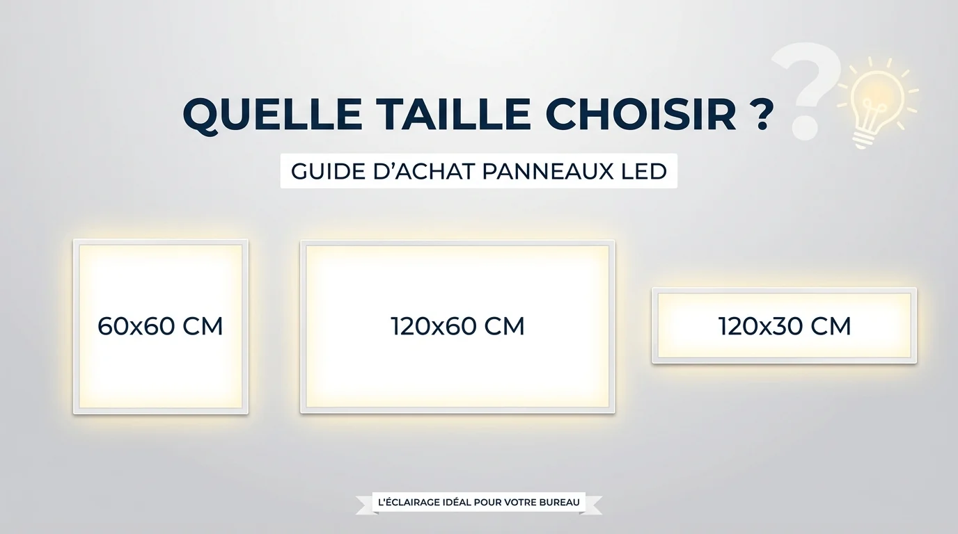 Panneau LED : 60×60, 120×60 ou 120×30 ? Quelle taille