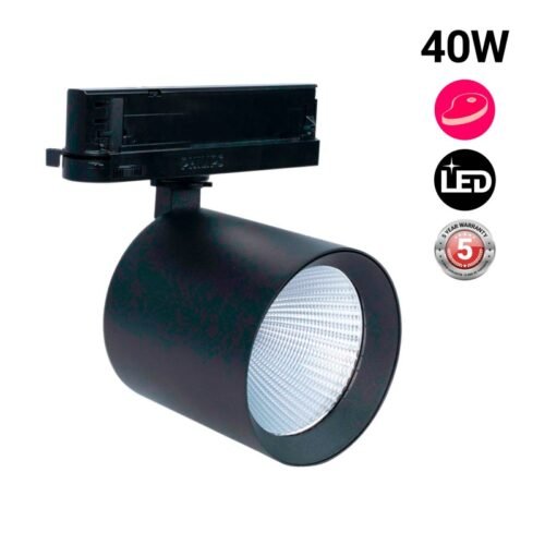 Spot LED Boucherie 40W – Professionnel – Rail Triphasé