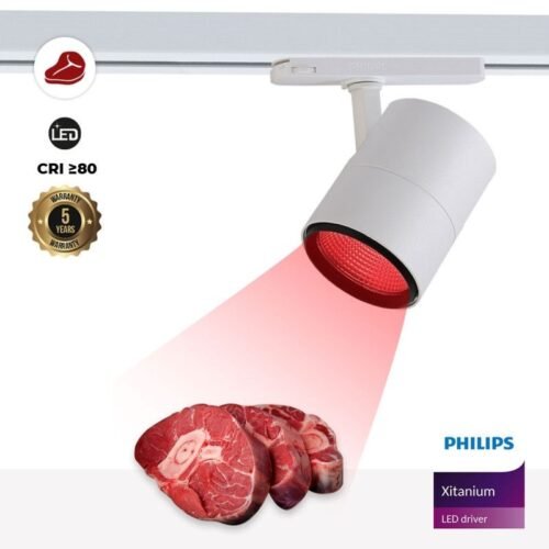 Projecteur LED rail 40W – Haute Performance – Spécial Boucherie