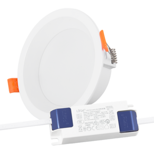 Spot downlight LED 12W circulaire 140Lm/W – Driver LIFUD sans scintillement