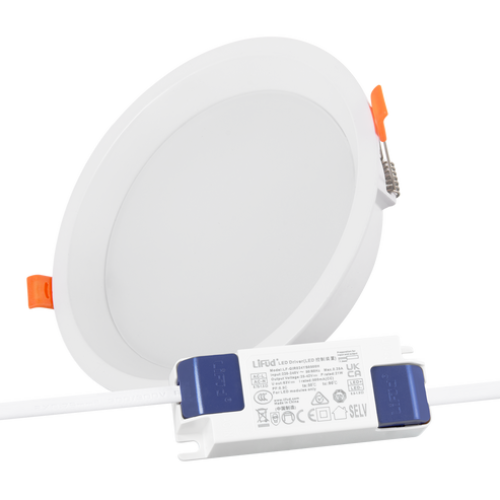 Spot downlight LED 20W circulaire 140Lm/W – Driver LIFUD sans scintillement