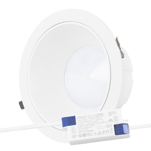 Spot LED circulaire downlight 30W encastrable 4200Lm Anti-éblouissant UGR19