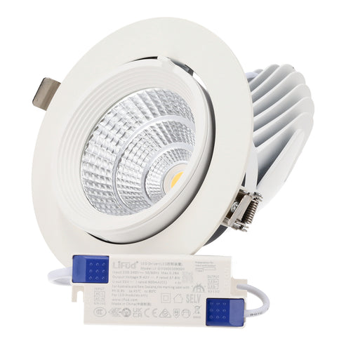 Spot LED boucherie 36W encastrable circulaire – Orientable – Lumière rose - IRC90 1 Spot LED boucherie 36W encastrable circulaire – Orientable – Lumière rose - IRC90