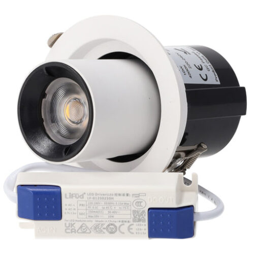 Downlight LED 10W encastrable rond – Orientable – IRC90