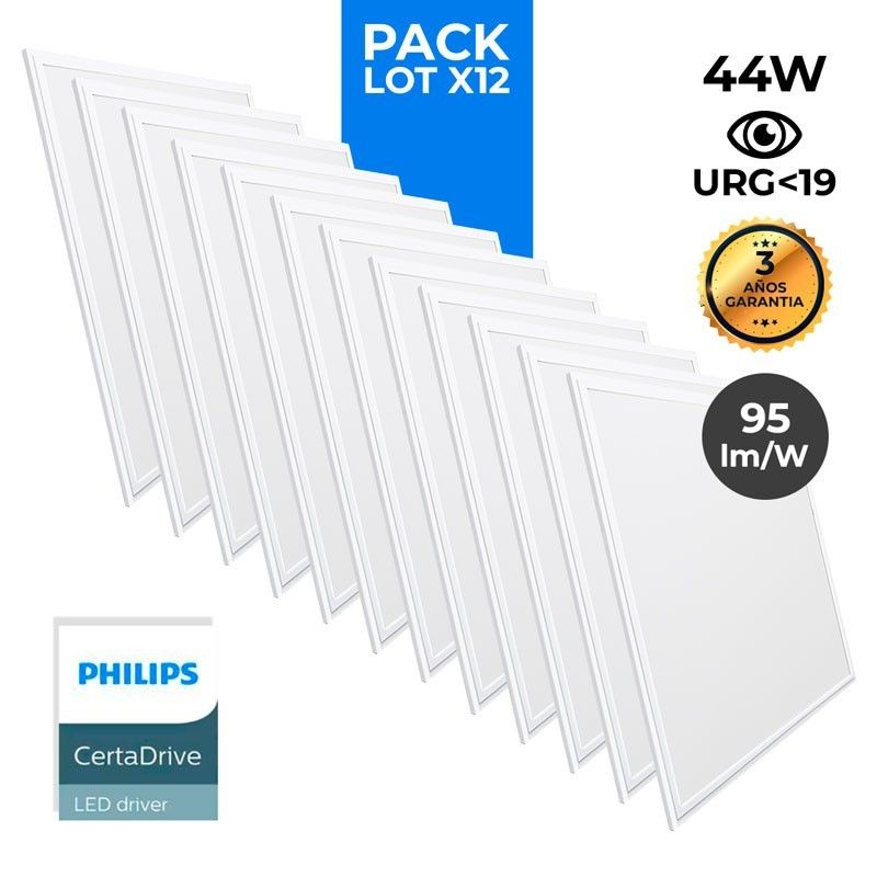 Dalle LED 60x60 44W – UGR19 Professionnel – Lot de 12 1 Dalle LED 60x60 44W – UGR19 Professionnel – Lot de 12
