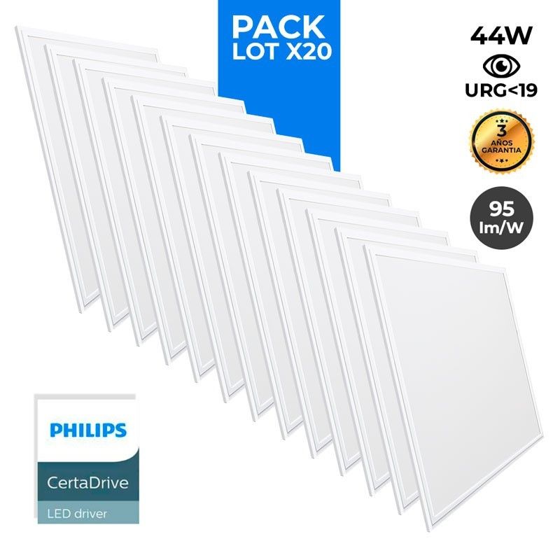 Dalle LED 60x60 Lot de 20 – 44W Ultra Philips – UGR19 1 Dalle LED 60x60 Lot de 20 – 44W Ultra Philips – UGR19