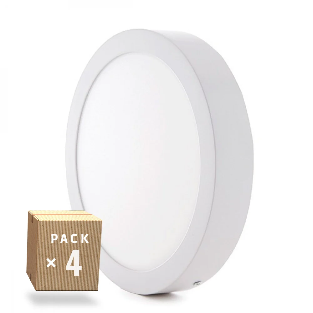 Plafonnier LED 12W Pack 4 – Haute Performance – Surface 40000H 1 Plafonnier LED 12W Pack 4 – Haute Performance – Surface 40000H