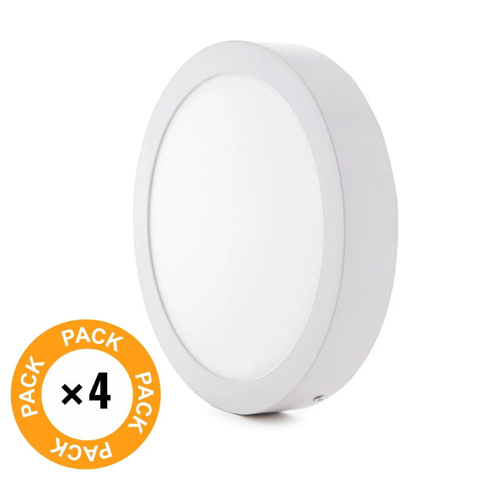 Plafonnier LED 12W Pack 4 – Haute Performance – Surface 40000H 2 Plafonnier LED 12W Pack 4 – Haute Performance – Surface 40000H – Image 2