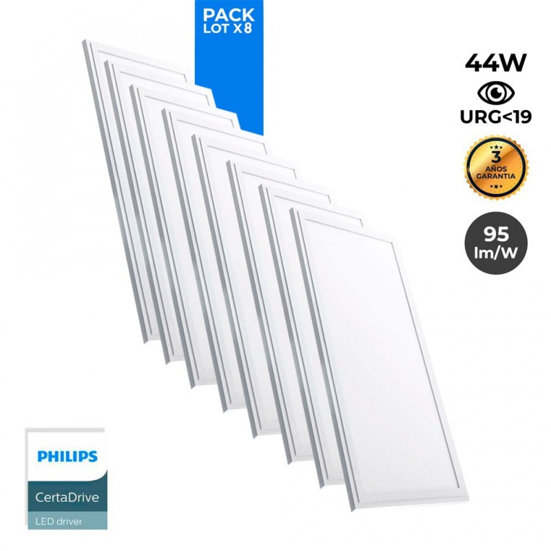 Panneau LED 120x30 44W – Ultra plat – Pack x8 Philips UGR19 1 Panneau LED 120x30 44W – Ultra plat – Pack x8 Philips UGR19